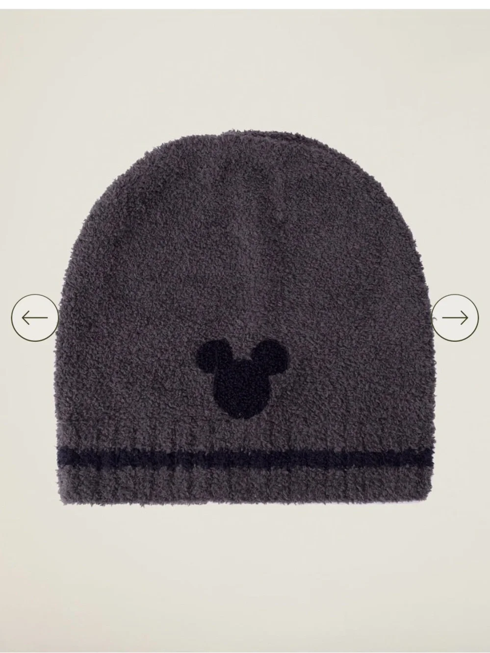 Barefoot Dreams CozyChic Adult Classic Mickey Mouse Beanie Disney Series Gray - Picture 4 of 8
